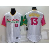 Padres 13 Manny Machado White Nike 2022 City Connect Flexbase Jersey