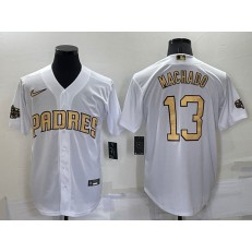 Padres 13 Manny Machado White Nike 2022 MLB All-Star Cool Base Jersey