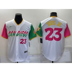 Padres 23 Fernando Tatis Jr. White Nike 2022 City Connect Cool Base Jersey