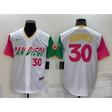 Padres 30 Eric Hosmer White Nike 2022 City Connect Cool Base Jersey