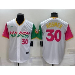 Padres 30 Eric Hosmer White Nike 2022 City Connect Cool Base Jersey