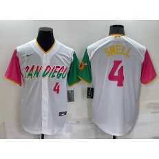 Padres 4 Blake Snell White Nike 2022 City Connect Cool Base Jersey