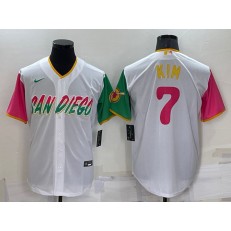 Padres 7 Ha Seong Kim White Nike 2022 City Connect Cool Base Jerseys