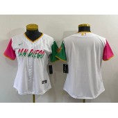 Padres Blank White Women Nike 2022 City Connect Cool Base Jersey