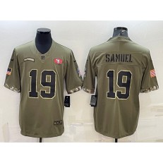Nike 49ers 19 Deebo Samuel Olive 2022 Salute To Service Limited Jersey