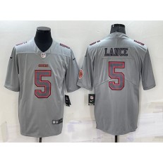 Nike 49ers 5 Trey Lance Gray Atmosphere Fashion Vapor Limited Jersey