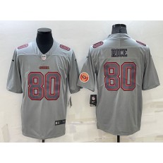 Nike 49ers 80 Jerry Rice Gray Atmosphere Fashion Vapor Limited Jersey