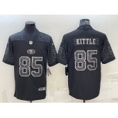 Nike 49ers 85 George Kittle Black RFLCTV Limited Jersey