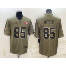 Nike 49ers 85 George Kittle Olive 2022 Salute To Service Limited Jersey