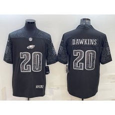 Nike Eagles 20 Brian Dawkins Black RFLCTV Limited Jersey