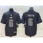 Nike Eagles 6 DeVonta Smith Black RFLCTV Limited Jersey