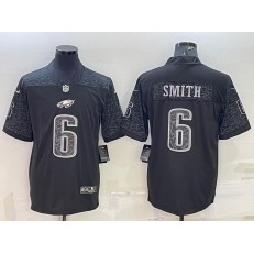 Nike Eagles 6 DeVonta Smith Black RFLCTV Limited Jersey