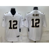 Nike Saints 12 Chris Olave White 2022 NFL Draft Vapor Untouchable Limited Jersey