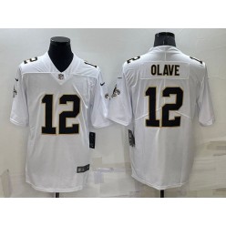 Nike Saints 12 Chris Olave White 2022 NFL Draft Vapor Untouchable Limited Jersey
