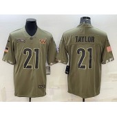 Nike Washington Commanders 21 Sean Taylor Olive 2022 Salute To Service Limited Jersey