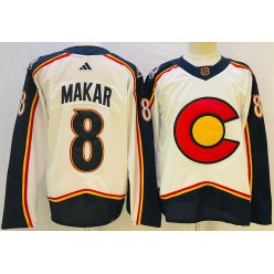 Avalanche 8 Cale Makar White Adidas Jersey