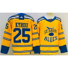 Blues 25 Jordan Kyrou Yellow Adidas Jersey