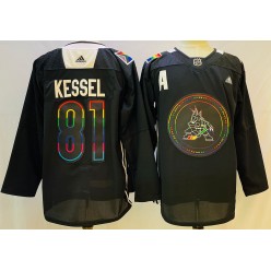Coyotes 81 Phil Kessel Black 2022 Adidas Jersey