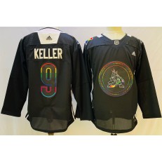 Coyotes 9 Clayton Keller Black 2022 Adidas Jersey