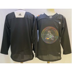 Coyotes Blank Black 2022 Adidas Jersey