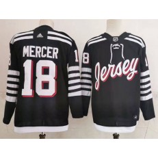 Devils 18 Dawson Mercer Black 2022 Alternate Adidas Jersey
