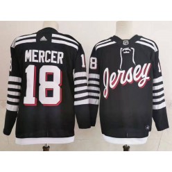 Devils 18 Dawson Mercer Black 2022 Alternate Adidas Jersey