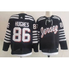 Devils 86 Jack Hughes Black 2022 Alternate Adidas Jersey