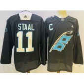 Hurricanes 11 Jordan Staal Black 2022 Adidas Jersey