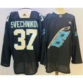 Hurricanes 37 Andrei Svechnikov Black 2022 Adidas Jersey