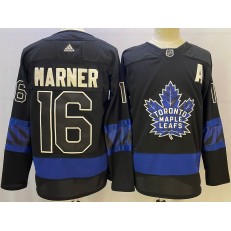Maple Leafs 16 Mitchell Marner Black Alternate Premier Breakaway Reversible Adidas Jersey