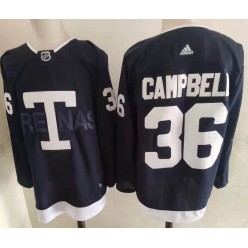 Maple Leafs 36 Jack Campbell Navy 2022 NHL Heritage Classic Adidas Jersey
