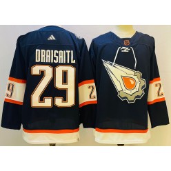 Oilers 29 Leon Draisaitl Navy Adidas Jersey