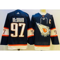 Oilers 97 Connor McDavid Navy Adidas Jersey