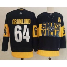 Predators 64 Mikael Granlund Navy 2022 NHL Stadium Series Adidas Jersey