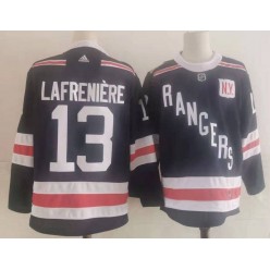Rangers 13 Alexis Lafreniere Navy Adidas Jersey