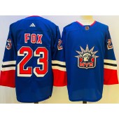 Rangers 23 Adam Fox Royal Reverse Retro Adidas Jersey