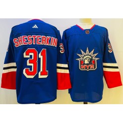 Rangers 31 Igor Shesterkin Royal Reverse Retro Adidas Jersey