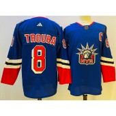 Rangers 8 Jacob Trouba Royal Reverse Retro Adidas Jersey