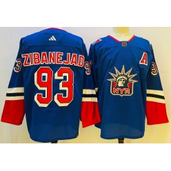 Rangers 93 Mika Zibanejad Royal Reverse Retro Adidas Jersey