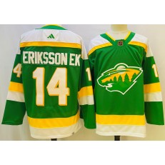 Wild 14 Joel Eriksson Ek Green Reverse Retro Adidas Jersey