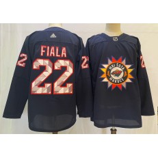 Wild 22 Kevin Fiala Navy 2022 Adidas Jersey