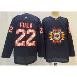 Wild 22 Kevin Fiala Navy 2022 Adidas Jersey