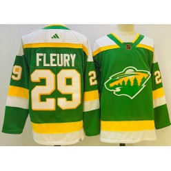 Wild 29 Marc Andre Fleury Green 2022 23 Reverse Retro Adidas Jersey