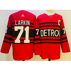 Wings 71 Dylan Larkin Red Reverse Retro Adidas Jersey