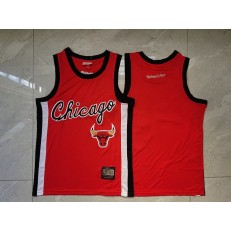 Bulls Blank Red Mitchell and Ness Jersey