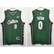 Celtics 0 Jayson Tatum Green Nike 2022-23 City Edition Swingman Jersey