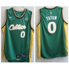 Celtics 0 Jayson Tatum Green Nike 2022-23 Swingman Jersey