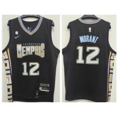 Grizzlies 12 Ja Morant Black 2023 Nike City Edition Swingman Jersey