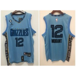 Grizzlies 12 Ja Morant Blue 2022-23 Swingman Jersey
