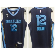 Grizzlies 12 Ja Morant Navy Nike 2022-23 Swingman Jersey